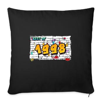 Graffiti audacieux de 1998 – 27 ans de Street Edge - Housse de coussin décorative 45 x 45 cm - noir - Devant