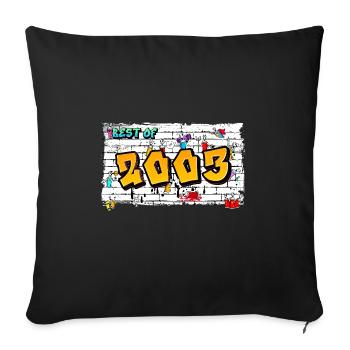 Graffiti Rebel 2003 – 22 ans d’ambiance audacieuse - Housse de coussin décorative 45 x 45 cm - noir - Devant