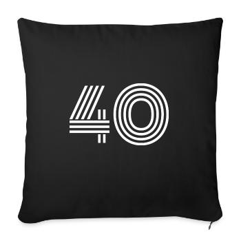 40 - Sofakissenbezug 45 x 45 cm - Schwarz - Vorne