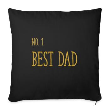 No.1 BEST DAD T-Shirt - Sofa pillowcase 17,3'' x 17,3'' (45 x 45 cm) - black - Front