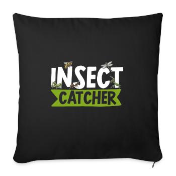 Insect collectors, insects, beetle lovers, entomologists - Sofa pillowcase 17,3'' x 17,3'' (45 x 45 cm) - black - Front