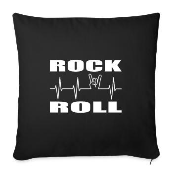Rock - Sofakissenbezug 45 x 45 cm - Schwarz - Vorne