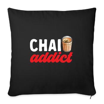 Chai Tee Masala Chai - Sofakissenbezug 45 x 45 cm - Schwarz - Vorne