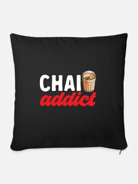 Chai Tee Masala Chai - Sofakissenbezug 45 x 45 cm - Schwarz