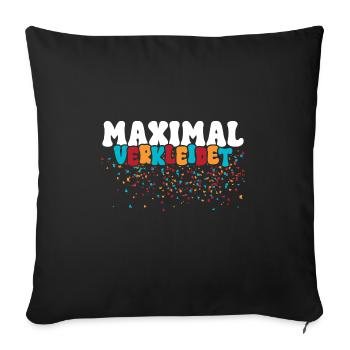 Maximal Verkleidet Karneval - Sofakissenbezug 45 x 45 cm - Schwarz - Vorne