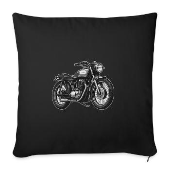 Cafe Racer - Classic motorcycle legend in detail - Sofa pillowcase 17,3'' x 17,3'' (45 x 45 cm) - black - Front