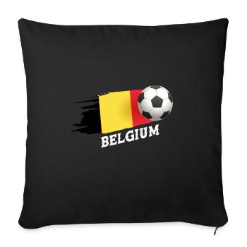 Belgium - Sofa pillowcase 17,3'' x 17,3'' (45 x 45 cm) - black - Front