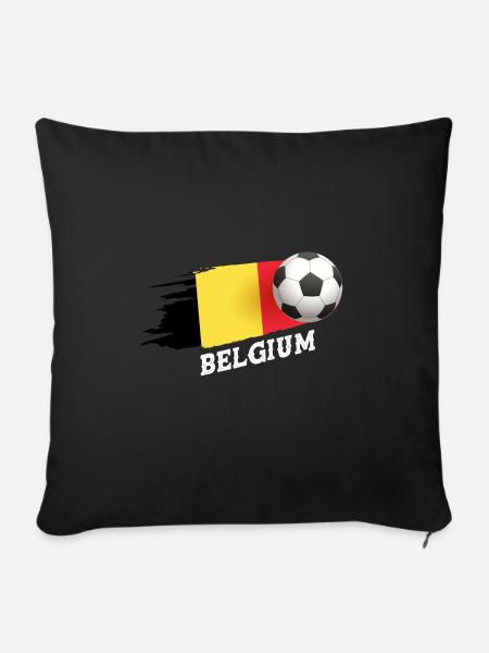 Belgien - Sofakissenbezug 45 x 45 cm - Schwarz