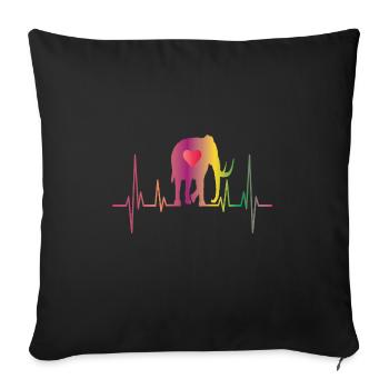 Mammut Ausgestorbener Elefant Geschenk - Sofakissenbezug 45 x 45 cm - Schwarz - Vorne