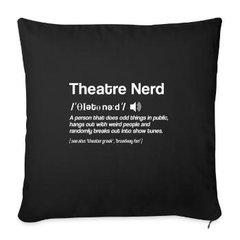 Actrice Drame Broadway Musical Theater - Housse de coussin décorative 45 x 45 cm - noir - Devant
