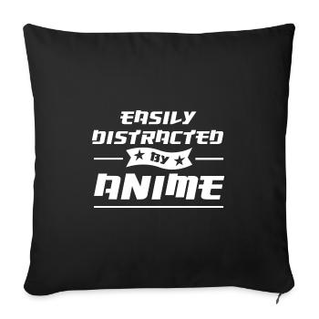 Anime merch Anime Anime Merchandise Geschenk - Sofakissenbezug 45 x 45 cm - Schwarz - Vorne