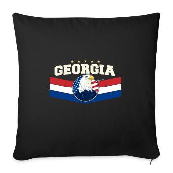 USA Flag Party aux USA Patriotic 4th of July - Housse de coussin décorative 45 x 45 cm - noir - Devant