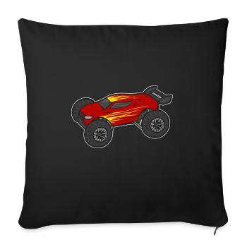 RC Car Remote Control Car - Sofa pillowcase 17,3'' x 17,3'' (45 x 45 cm) - black - Front