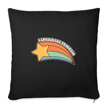 I Encourage Progress Is Not Linear Sped Teacher - Sofakissenbezug 45 x 45 cm - Schwarz - Vorne