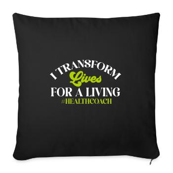 Health Coach Nutritionist Life Coach - Sofa pillowcase 17,3'' x 17,3'' (45 x 45 cm) - black - Front