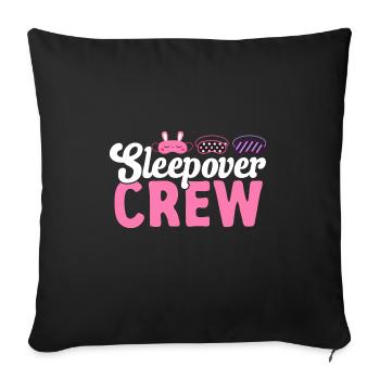 Soirée pyjama pyjama soirée pyjama - Housse de coussin décorative 45 x 45 cm - noir - Devant