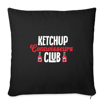 Ketchup Tomatenketchup - Sofakissenbezug 45 x 45 cm - Schwarz - Vorne