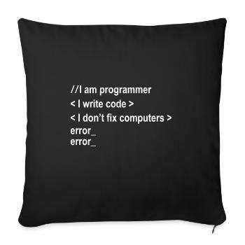 Programmeurs Programmeurs Informaticiens - Housse de coussin décorative 45 x 45 cm - noir - Devant