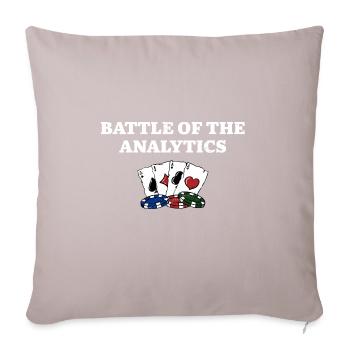Battle of the Analytics Card Games Poker Card - Sofa pillowcase 17,3'' x 17,3'' (45 x 45 cm) - light taupe - Front