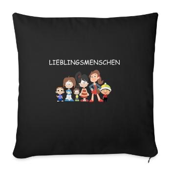 Zeige deine Verbundenheit - Sofakissenbezug 45 x 45 cm - Schwarz - Vorne