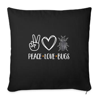 Insect collectors, insects, beetle lovers, entomologists - Sofa pillowcase 17,3'' x 17,3'' (45 x 45 cm) - black - Front