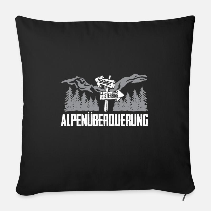 Alpenüberquerung Für Alpenüberquerer Wanderin Wand - Sofakissenbezug 45 x 45 cm - Schwarz