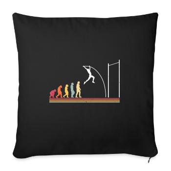 Pole Vaulter Gift - Sofa pillowcase 17,3'' x 17,3'' (45 x 45 cm) - black - Front