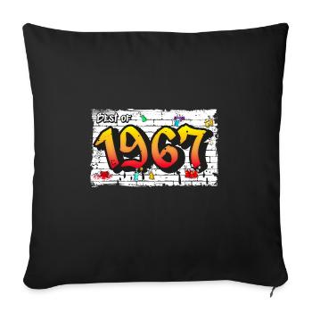 Classic Rebel 1967 Graffiti – 58 Years of Iconic - Sofa pillowcase 17,3'' x 17,3'' (45 x 45 cm) - black - Front