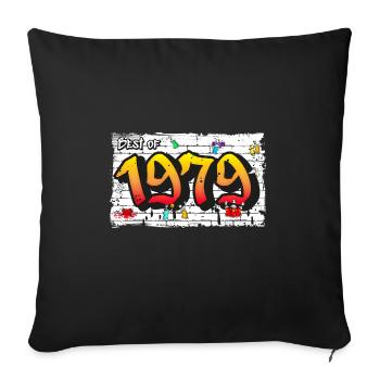 Street Legacy 1979 Graffiti – 46 ans d’Urban - Housse de coussin décorative 45 x 45 cm - noir - Devant