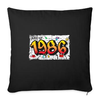 Best of 1986 Graffiti – 39 Years of Urban Attitude - Sofa pillowcase 17,3'' x 17,3'' (45 x 45 cm) - black - Front