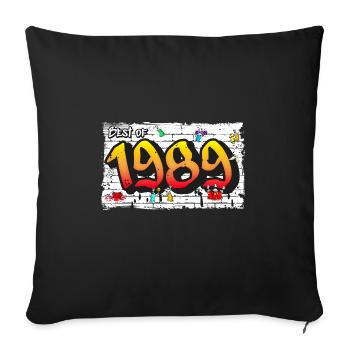 Best of 1989 Graffiti – 36 ans de cool avant-gardiste - Housse de coussin décorative 45 x 45 cm - noir - Devant