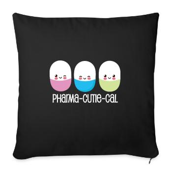 Pharma-Cute-Cal - Housse de coussin décorative 45 x 45 cm - noir - Devant