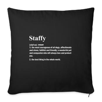 American Staffordshire Bull Terrier Staffy Dog - Sofa pillowcase 17,3'' x 17,3'' (45 x 45 cm) - black - Front