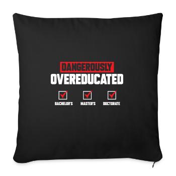 Doctorat Doctorat Doctorat Doctorat - Housse de coussin décorative 45 x 45 cm - noir - Devant