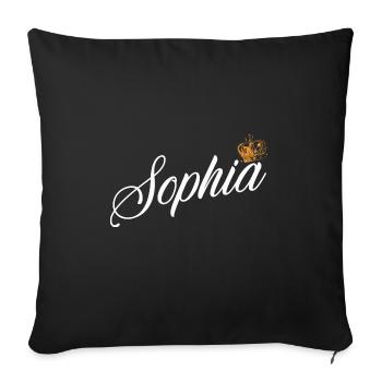 Sophia Custom Name for Women Kids Toddlers - - Sofa pillowcase 17,3'' x 17,3'' (45 x 45 cm) - black - Front