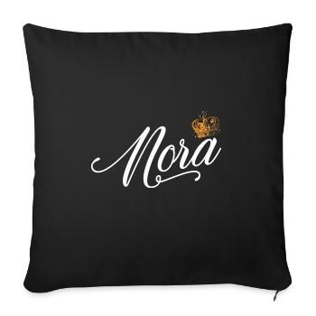 Nora Custom Name für Frauen Kinder Kleinkinder - Nora - Sofakissenbezug 45 x 45 cm - Schwarz - Vorne