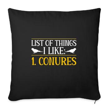 Molinasittich Parrot Bird Sun Parakeet - Sofa pillowcase 17,3'' x 17,3'' (45 x 45 cm) - black - Front
