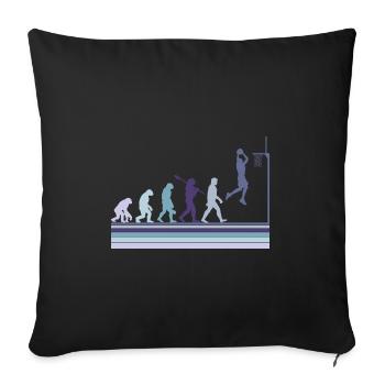Basketball Sports Evolution for BBall Lovers Dunk - Sofa pillowcase 17,3'' x 17,3'' (45 x 45 cm) - black - Front