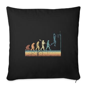 Basketball Sports Evolution for BBall Lovers Dunk - Sofa pillowcase 17,3'' x 17,3'' (45 x 45 cm) - black - Front