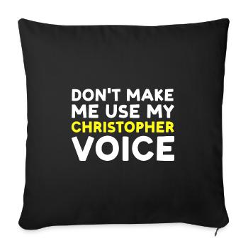Vornamen Christopher namens Christopher Geschenk - Sofakissenbezug 45 x 45 cm - Schwarz - Vorne