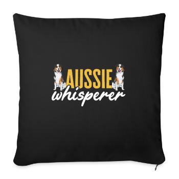 Miniature Australian Shepherd - Sofa pillowcase 17,3'' x 17,3'' (45 x 45 cm) - black - Front