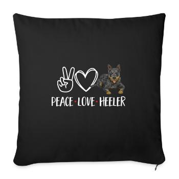 Australian Cattle Dog Red Blue Heeler - Sofa pillowcase 17,3'' x 17,3'' (45 x 45 cm) - black - Front