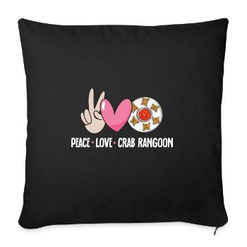 Krabben Rangoon Crab Rangoon - Sofa pillowcase 17,3'' x 17,3'' (45 x 45 cm) - black - Front