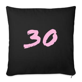 30e anniversaire 30 ans - Housse de coussin décorative 45 x 45 cm - noir - Devant