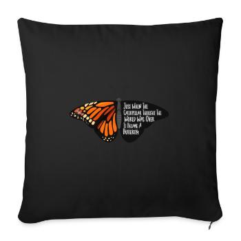 Monarque papillon monarque américain papillon monarque - Housse de coussin décorative 45 x 45 cm - noir - Devant