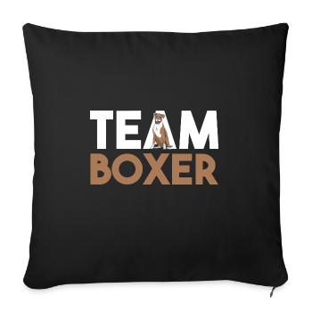 Boxer pour chien - Housse de coussin décorative 45 x 45 cm - noir - Devant