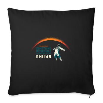 8 avril 2024. Quelque chose d’incroyable vous attend - Housse de coussin décorative 45 x 45 cm - noir - Devant