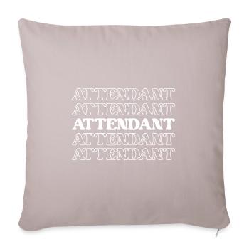 Préposé Préposé Aide Aide Domestique - Housse de coussin décorative 45 x 45 cm - taupe clair - Devant