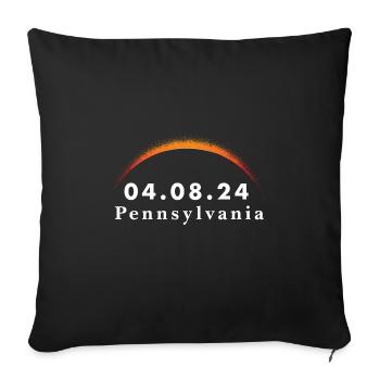 Total Solar Eclipse Path of Totality Pennsylvania - Sofakissenbezug 45 x 45 cm - Schwarz - Vorne
