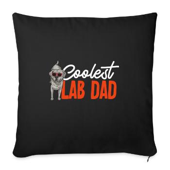 Silver Labrador Retriever Silver Lab - Sofa pillowcase 17,3'' x 17,3'' (45 x 45 cm) - black - Front